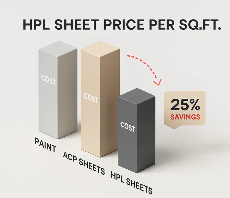 HPL sheet price per sq ft comparison chart