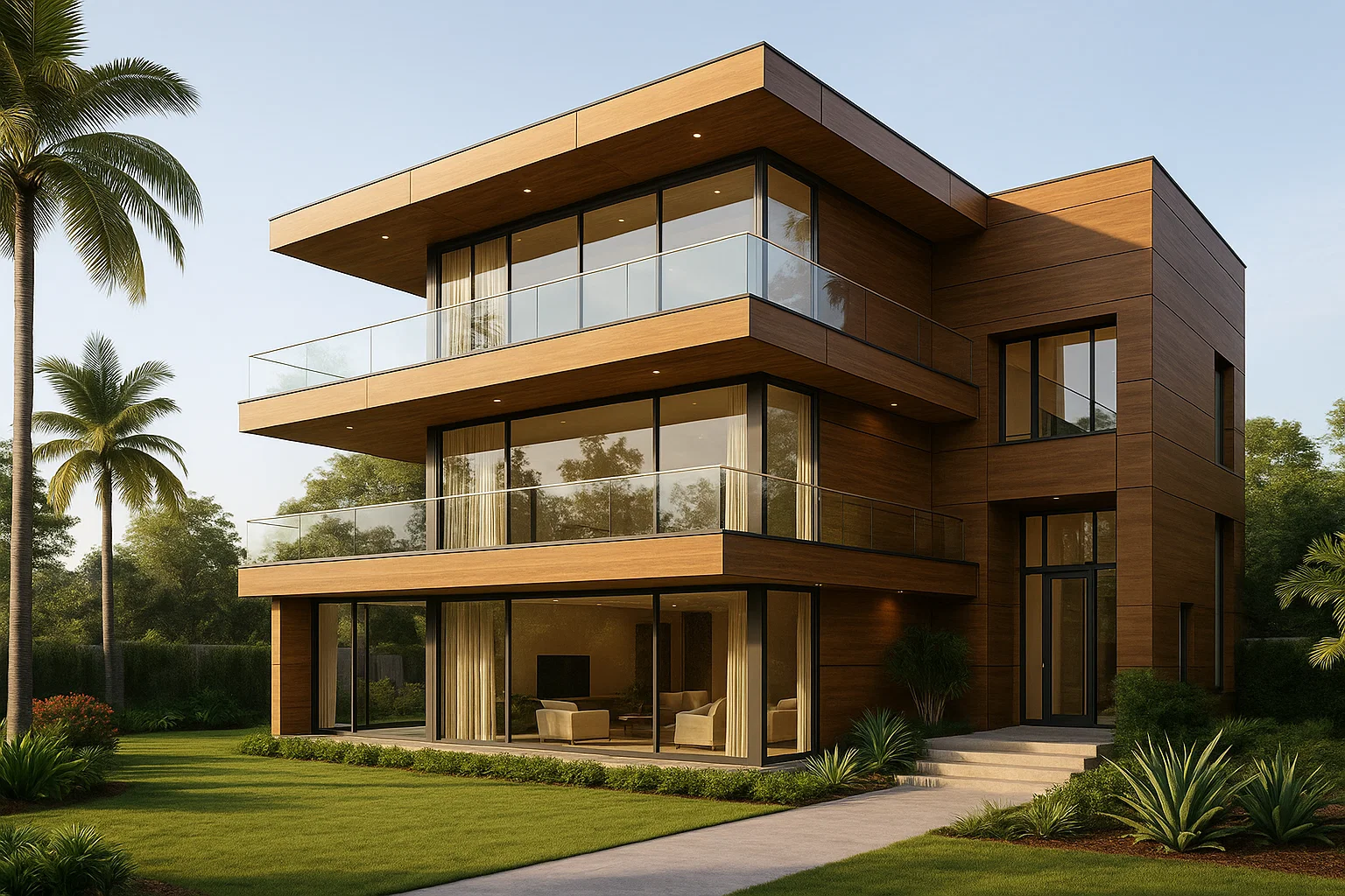 HPL sheet exterior design for modern Indian house