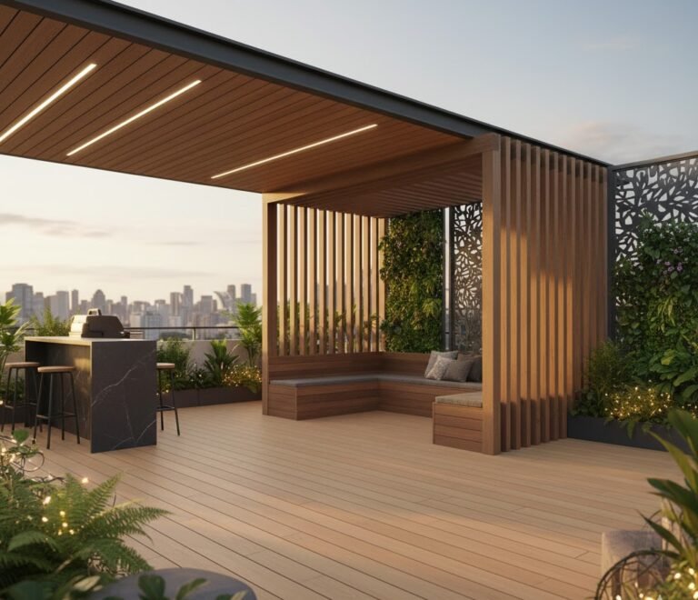 Modern rooftop decor 2026.