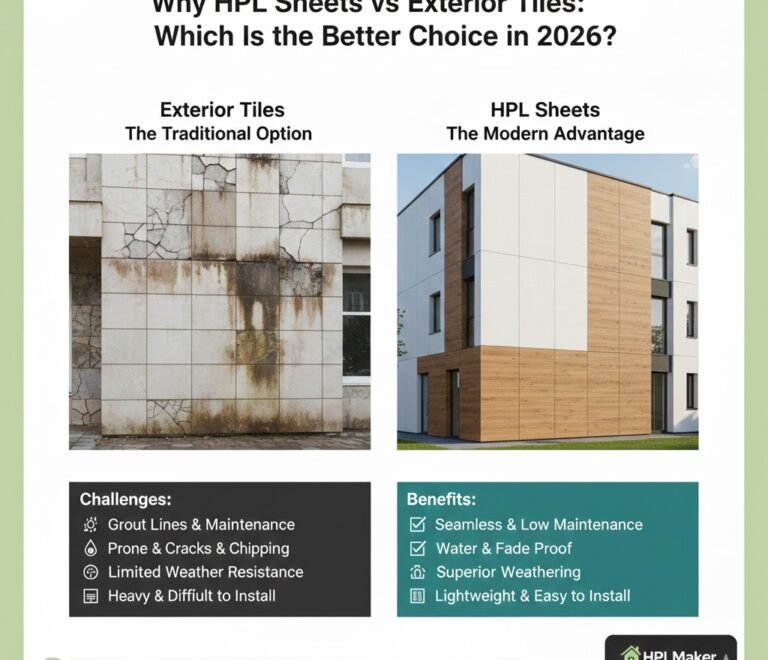 exterior wall tiles vs hpl