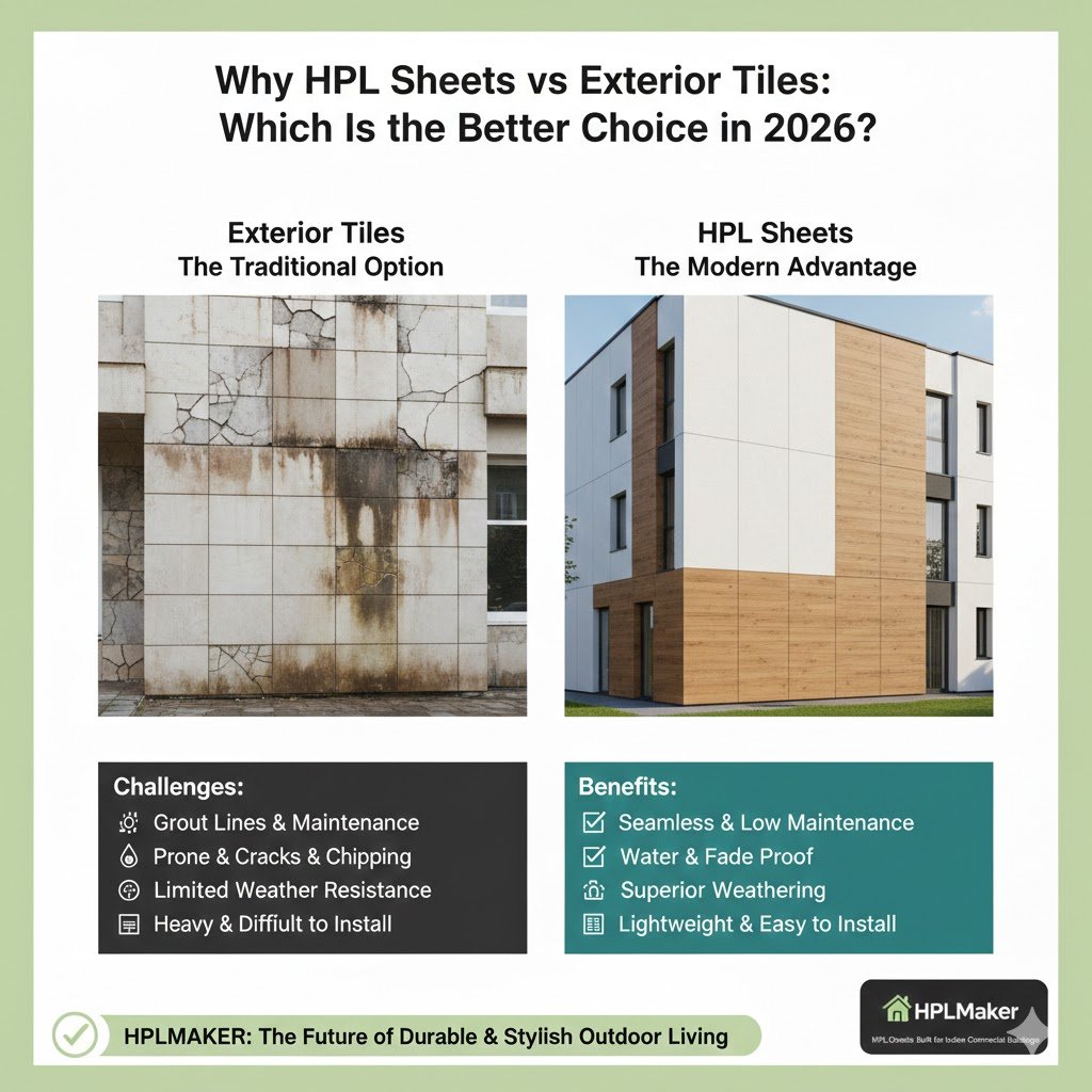 exterior wall tiles vs hpl