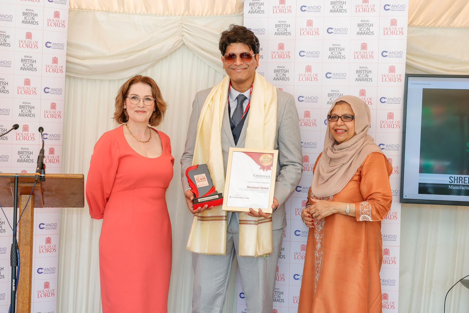 Recognition handshake at the House of Lords