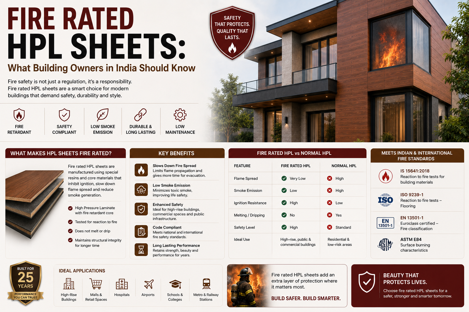 Fire Rated HPL Sheets: What Building Owners in India Should Know