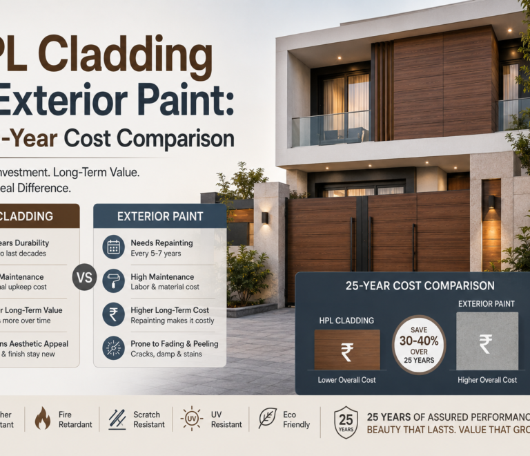 HPL Cladding vs Exterior Paint: A 25-Year Cost Comparison