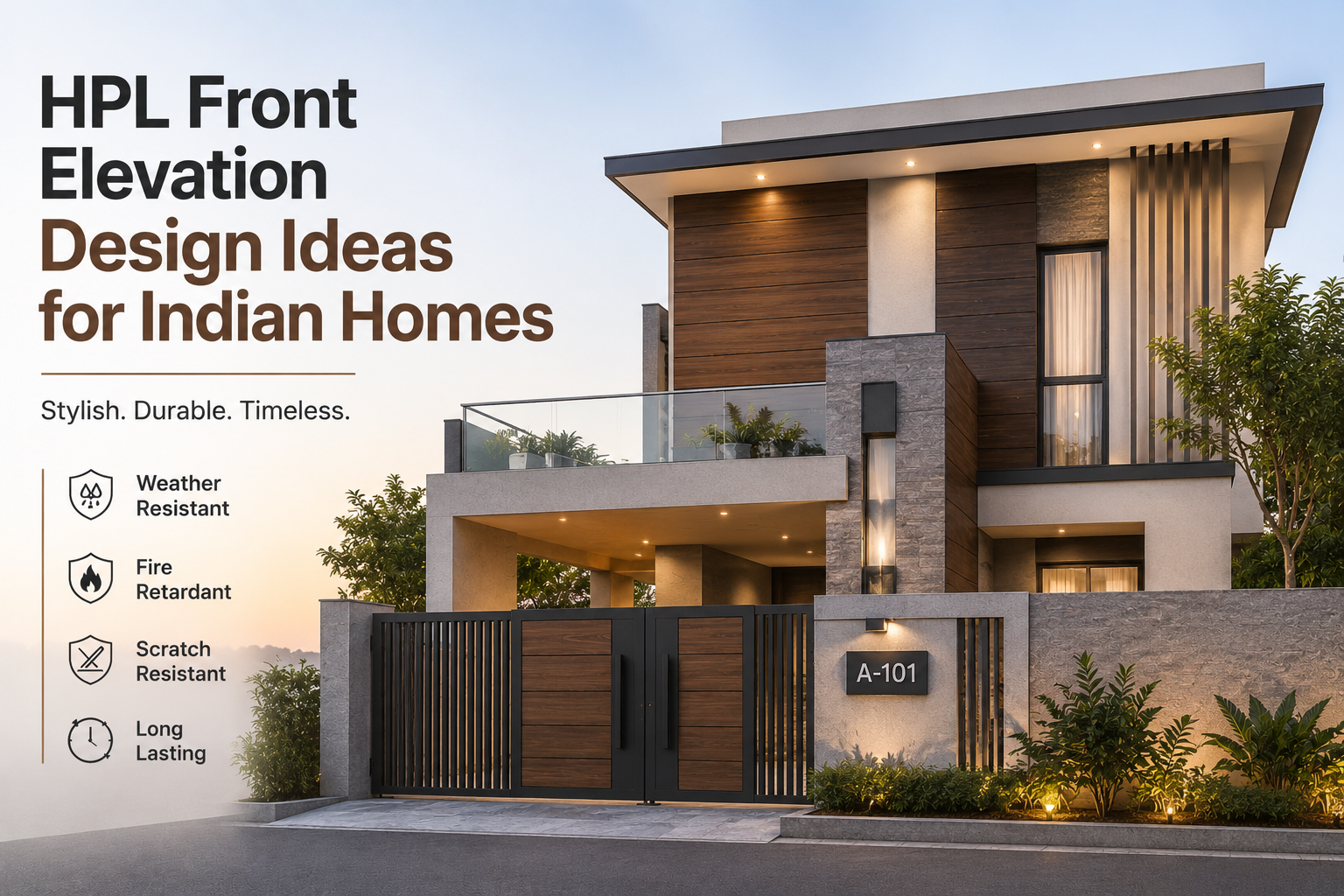 HPL Front Elevation Design Ideas for Indian Homes