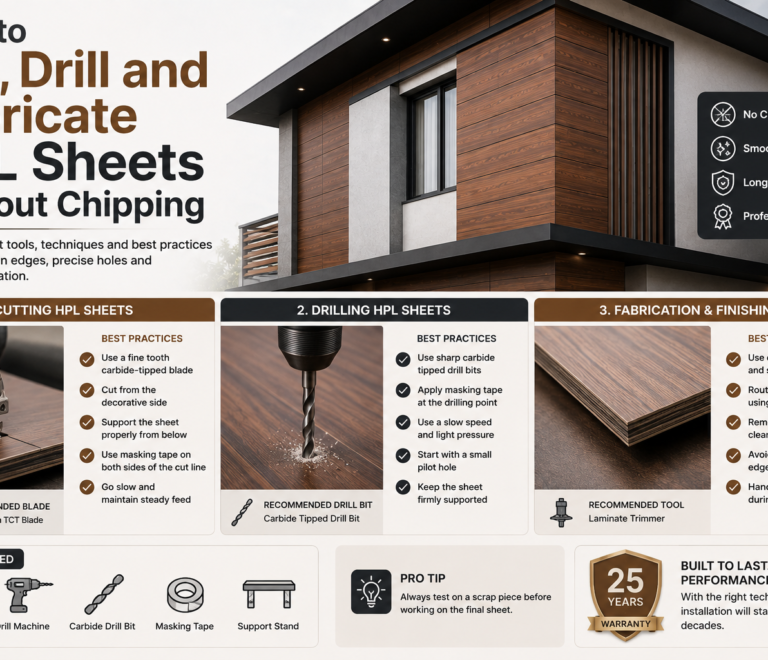 How to Cut, Drill and Fabricate HPL Sheets Without Chipping