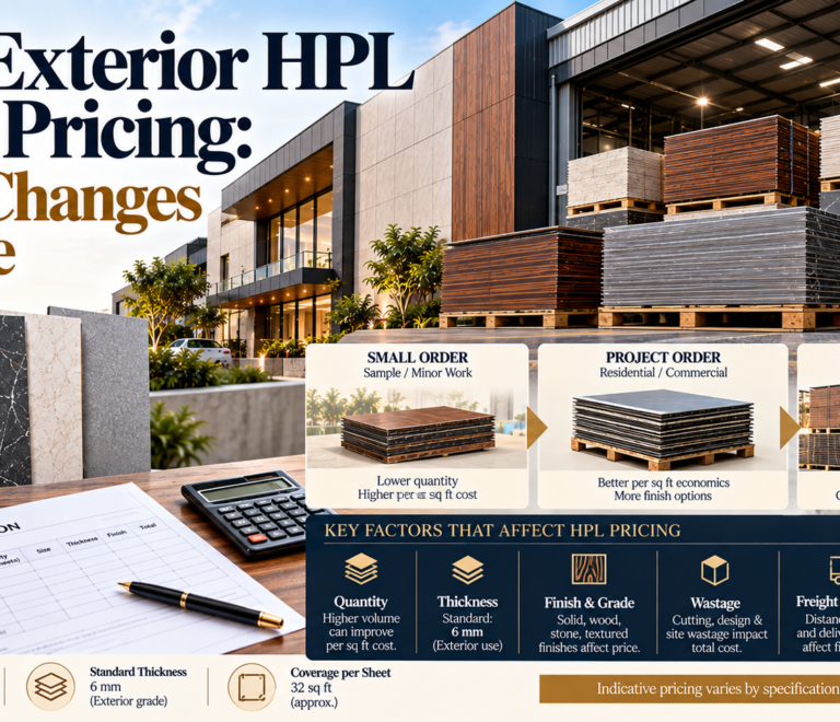 Bulk exterior HPL sheet pricing: what changes at scale