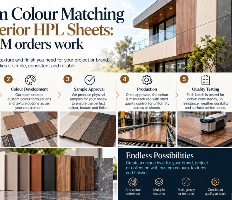 Custom colour matching for exterior HPL sheets: how OEM orders work