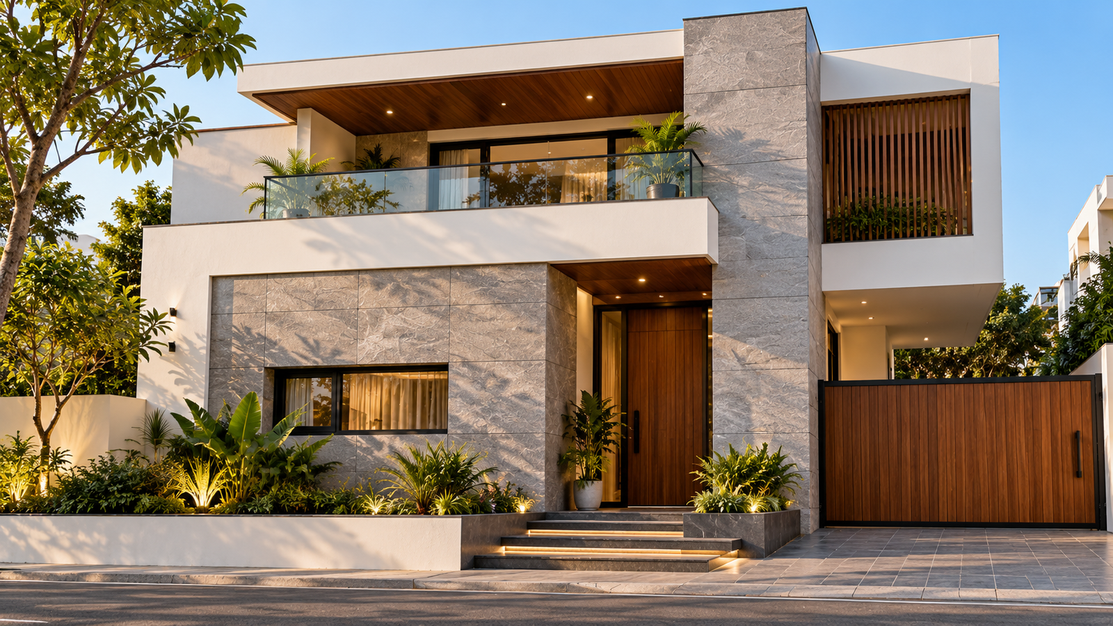 Home exteriors finished with HPLMaker HPL cladding panels