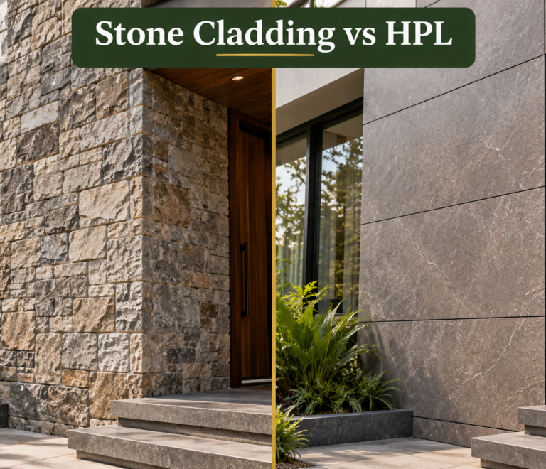 stone c;ladding vs hpl sheet